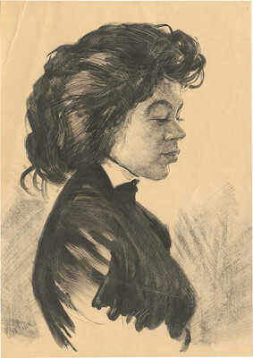 Бурлюк Давид Давидович. Портрет девушки в черном 